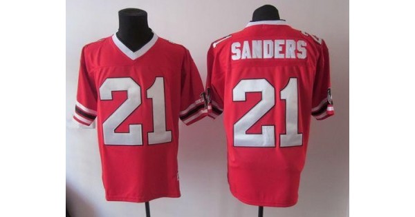 Deion Sanders San Francisco 49ers Autographed Mitchell & Ness Red Replica  Jersey with Primetime Inscription